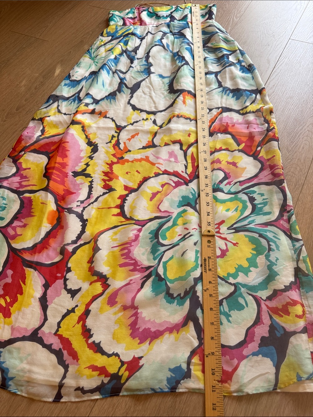 ✨ RARE✨ Zara 100% Silk Floral Maxi Dress Multicolor Size S - Picture 14 of 17